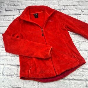 The North Face Osito Fleece Zip Up Jacket Red Small Warm Fuzzy